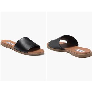 Steve Madden, Kailey black leather slides, Size 5